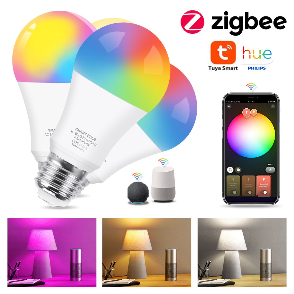 Zigbee-18W 15W 3.0 Led  RGB + WW + CW E27 Wifi T..